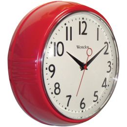 Westclox 32042R 9.5-Inch Retro 1950s Kitchen Wall Clock