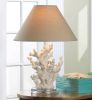 Ivory Coral Table Lamp with Fabric Shade