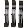 Set of 3 Wall Vases with Glass Cylinders