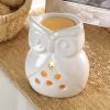 White Ceramic Owl Oil Warmer