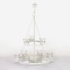 Ivory Christmas Tree Iron Candle Chandelier