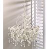 Distressed Ivory Six-Candle Chandelier