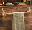 Rustic Antler Towel Bar