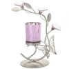 Lily Flower Butterfly Candle Holder