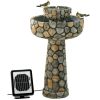 Stone-Look Water Fountain - Solar or Cord Power