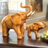 Wood-Look Lucky Elephant - 5.1 inches