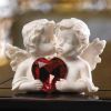 Cherubs Figurine with Heart Gem