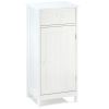 White Lacquered Storage Cabinet with Drawer