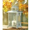 Silver Scrolls Candle Lantern - 15.5 inches