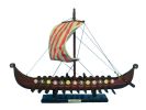Wooden Viking Drakkar Model Boat 14""