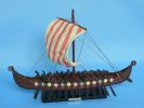 Wooden Viking Drakkar Model Boat 14""