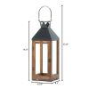 Wood and Metal Candle Lantern - 19 inches