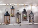 Wood and Metal Candle Lantern - 19 inches
