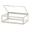 Glass Jewelry Box with Silver Frame