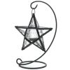 Clear Glass Hanging Star Candle Lantern