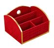 High-grade Crocodile Pattern Wood Desktop Storage Box, Red