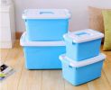 Plastic Household Storage Box Storage Bins For Snacks/Clothes,Medium,Blue