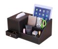 Student Desktop Storage Box/ Multifunctional Handmade Tissue Box, Coffee