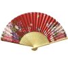 Chinese Lady's Girl's Retro Folding Fans Cosplay Handheld Fan Best Gift # 08