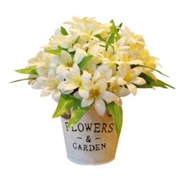 Artificial Flowers for Wedding/ Party Table Ornaments-White Lily