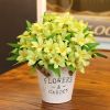 Artificial Flowers for Wedding/ Party Table Ornaments-Green Lily