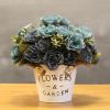 Artificial Flowers for Wedding/ Party Table Ornaments-Peony Rose-Blue