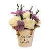 Artificial Flowers for Wedding/ Party Table Ornaments- White Rose and Purple Butterfly Flowers