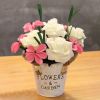 Artificial Flowers for Wedding/ Party Table Ornaments- White Rose and Pink Butterfly Flowers