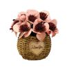 Artificial Flowers Cafe Decoration Table Ornaments-Rose Red
