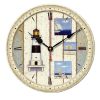 12" Retro Unique Lighthouse Wall Clock Decor Silence Hanging Clock, B