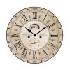 12" European Retro Wall Clock Classical Decor Silence Hanging Clock, A