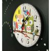 Creative Cute Owl Wall Clock Decor Silence Hanging Clock
