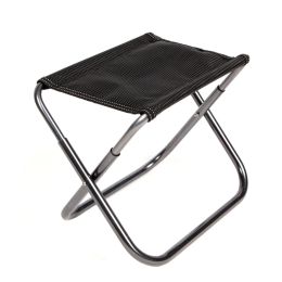 Aluminium Folding Stool Chair Camping Chairs Fishing Barbecue Travel, Black