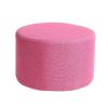 Household Creative Round Stool Sofa Footrest Stools with Detachable Cover, Rose red