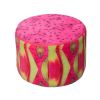 Household Creative Round Stool Sofa Footrest Stools with Detachable Cover, Dragon fruit