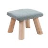 Durable Stool Bench Seat Footstool Fabric Ottoman Detachable Cover, 4 Legs, Navy