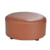 Creative Round Modern Small Faux Leather Stool Shoes Stool  Sofa Pier, Light Brown