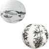 [Bamboo&Boat]Set of 2 Painted Home Decor--Lampshade,Chinese Lantern