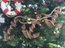 Wooden Rustic Decorative Triple Anchor Christmas Ornament Set 7""