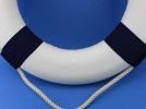 Classic White Decorative Lifering with Blue Bands 20""
