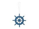 Rustic Light Blue Decorative Ship Wheel Christmas Tree Ornament 6""