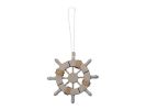 Rustic Decorative Ship Wheel Christmas Tree Ornament 6""