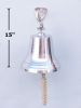 Chrome Hanging Ship's Bell 15&quot;