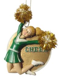 Spirited Cheerleader Orn (Green)