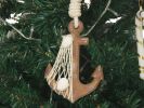 Wooden Rustic Decorative Anchor Christmas Tree Ornament