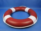 Red Painted Decorative Lifering with White Bands 20&quot;