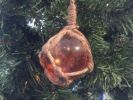 Orange Japanese Glass Ball Fishing Float Decoration Christmas Ornament 2""