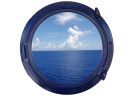 Navy Blue Decorative Ship Porthole Window 24&quot;