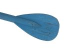 Wooden Rustic Light Blue Decorative Rowing Boat Paddle With Hooks 24""