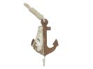 Wooden Rustic Decorative Anchor with Hook 7&quot;